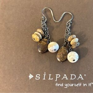 Silpada Earthy Stone Dangle Earrings